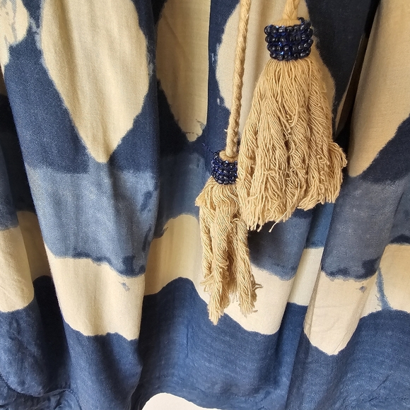 Maeve by Anthropologie Castalia Batik Midi Dress Size 4P - Picture 5 of 9